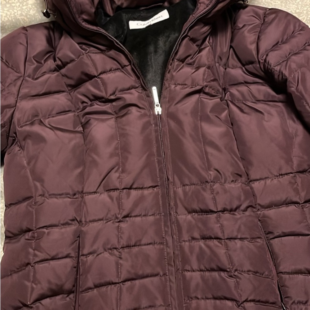 Calvin Klein Women's Puffer Jacket - Plum
